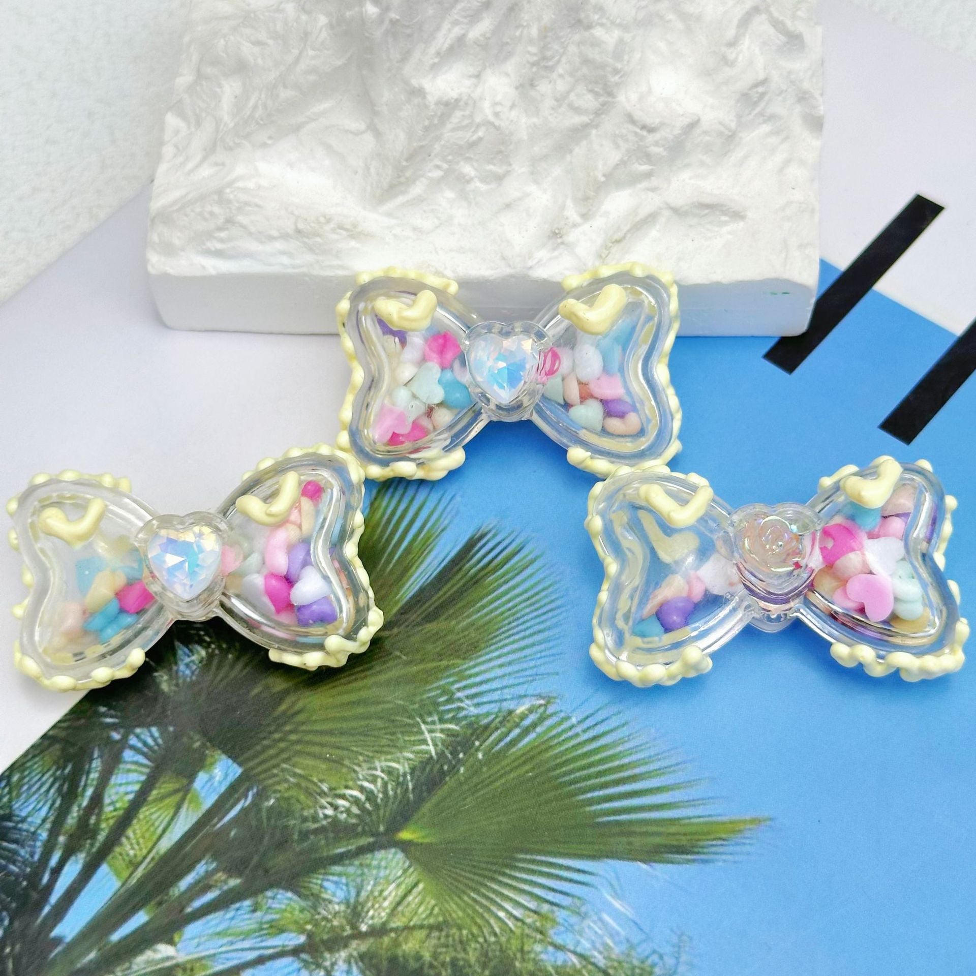 Wholesale 5pcs 3mm Diameter Rocking Bow Hand-painted Beads